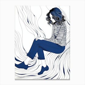 Blue Girl 2 Canvas Print