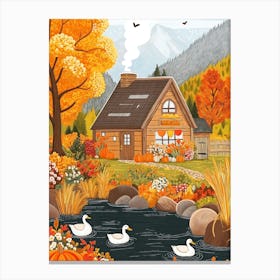 Pumpkin Cottage Canvas Print