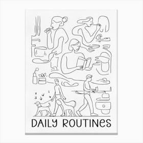 Daily Routines 1 Canvas Print