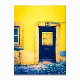 Yellow House 44 Lisbon Canvas Print