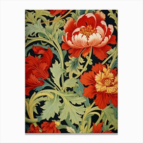 Flora Wallpaper Canvas Print