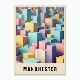 Manchester City Low Poly (32) Canvas Print