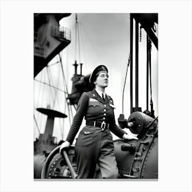 Woman In Uniform Canvas Print