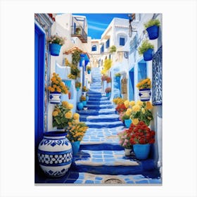 Blue Pots Canvas Print