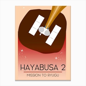 Hayabusa 2 Mission To Ryugu Space Art Canvas Print