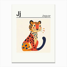 Animals Alphabet Jaguar 4 Canvas Print