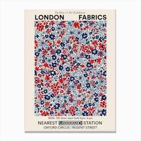 Poster Flower Parade London Fabrics Floral Pattern 4 Canvas Print