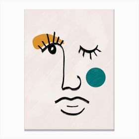 Woman'S Face 1 Canvas Print