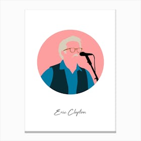 Eric Clapton Guitarist Minimalist Canvas Print