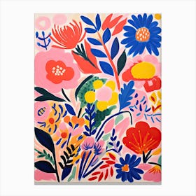 Flowers 57, Matisse style, Floral texture Canvas Print