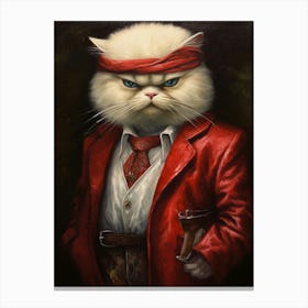 Gangster Cat Persian Cat Canvas Print