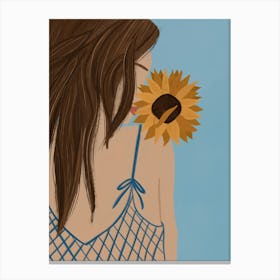 Sunflower Girl Canvas Print