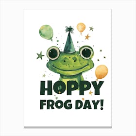 Happy Frog Day Canvas Print