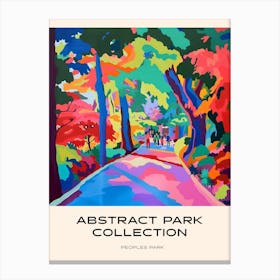 Abstract Park Collection Poster Peoples Park Shanghai China 1 Canvas Print