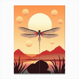 Sunset Dragonfly 2 Canvas Print