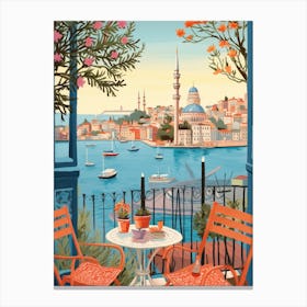 Istanbul Turkey 2 Illustration Canvas Print