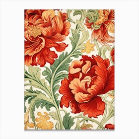 Victorian Floral Wallpaper 1 Canvas Print