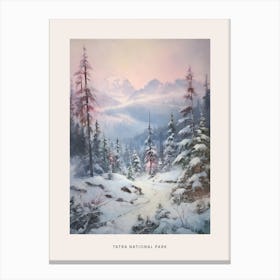 Dreamy Winter National Park Poster  Tatra National Park Poland 2 Canvas Print