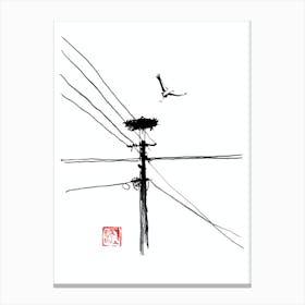Flying Storke Canvas Print