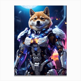 Shiba Inu in cyborg body #1 Canvas Print