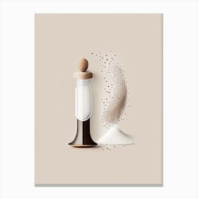 White Pepper Spices And Herbs Retro Minimal Canvas Print