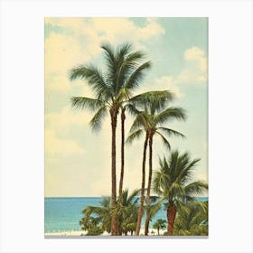 Clearwater Beach Florida Vintage Canvas Print