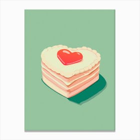 Valentine'S Day Cake Canvas Print
