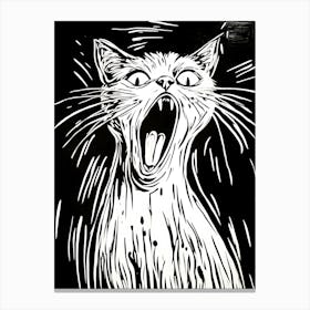 Fantastic Screaming Cat 15 Canvas Print