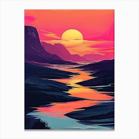 Sunset In The Mountains 12 Canvas Print