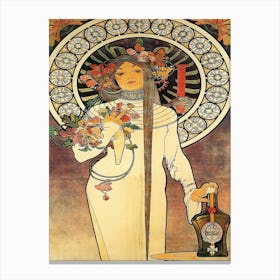 Art Nouveau Illustration (Late 19th Or Early 20th Century) Chromolithograp, Alphonse Mucha Canvas Print