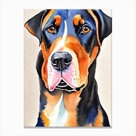Doberman Pinscher Watercolour dog Canvas Print