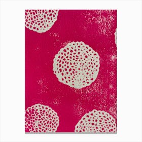 Pink And White Polka Dots Stampe su tela