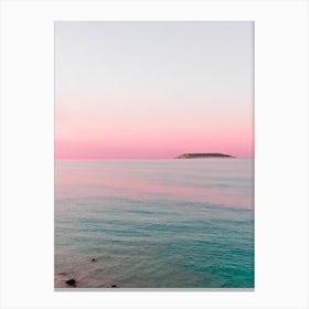 Lulworth Cove Beach, Dorset Pink Photography 1 Canvas Print