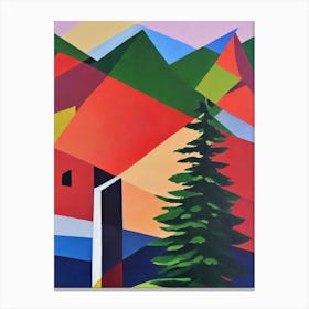 Fir Tree Cubist Canvas Print