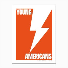 Young Americans David Bowie Inspired Retro Art Canvas Print
