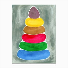 Pyramid 1 - colorful colors vibrant kids children room toy Canvas Print