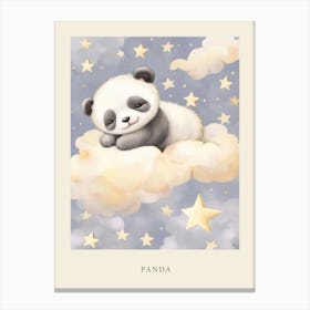 Sleeping Baby Panda 2 Nursery Poster Canvas Print
