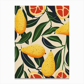 Citrus Fruit Abstract Illustration 2 Canvas Print