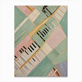 Abstract Pastel Piano Keys Canvas Print