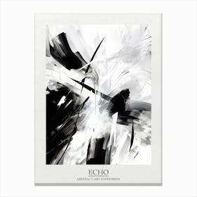 Echo Abstract Black And White 2 Poster Canvas Print
