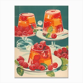 Rasperry Jelly Vintage Cookbook Illustration 3 Canvas Print