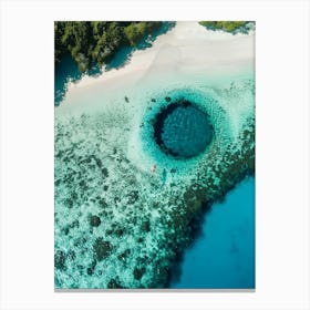 Blue Hole In The Sand Canvas Print