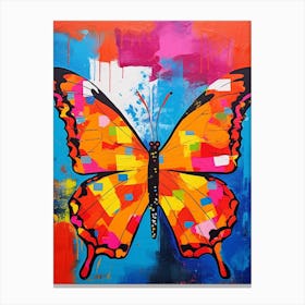 Pop Art Question Mark Butterfly 1 Canvas Print