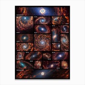 JWST 19+2 Spiral Galaxies (James Webb/JWST) Canvas Print