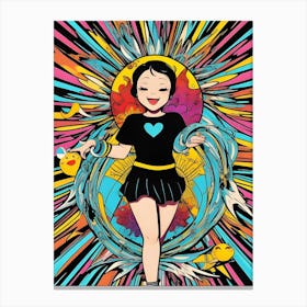 Girl In A Bubble Canvas Print