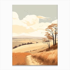 The South Downs Way England 1 Hiking Trail Landscape Canvas Print