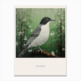 Ohara Koson Inspired Bird Painting Cuckoo 4 Poster Canvas Print