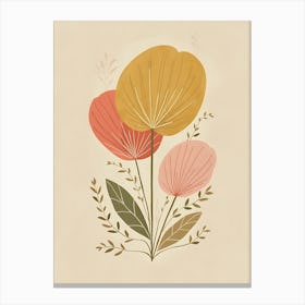 Timeless Neutral Botanical Design Canvas Print