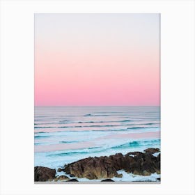 Coolangatta Beach, Australia Pink Photography 2 Canvas Print