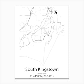 South Kingstown,United States Minimalist Map Lienzo